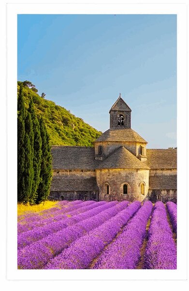 Poster Provence cu câmpuri de lavandă