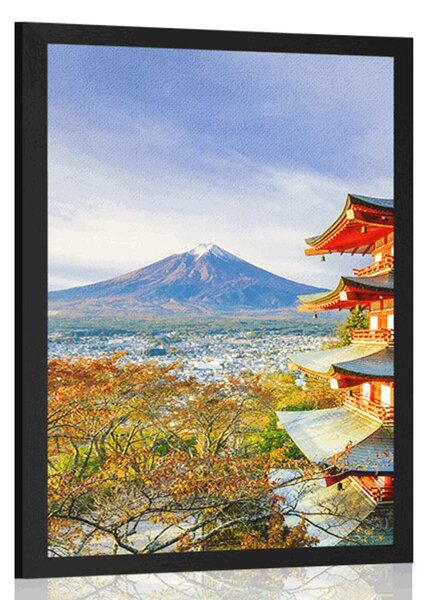 Poster vedere la Chureito Pagoda și muntele Fuji