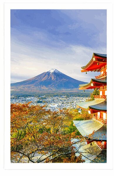 Poster vedere la Chureito Pagoda și muntele Fuji