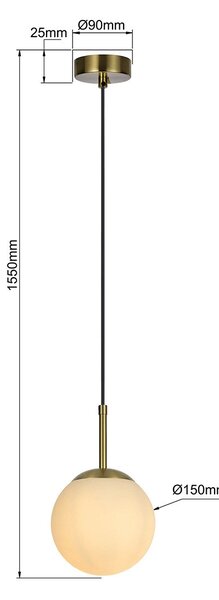 Light Prestige Dorado lampă suspendată 1x10 W auriu LP-002/1P