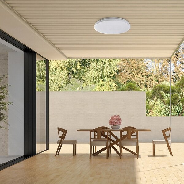 Rabalux Lowar plafoniera de exterior 1x36 W alb 77135