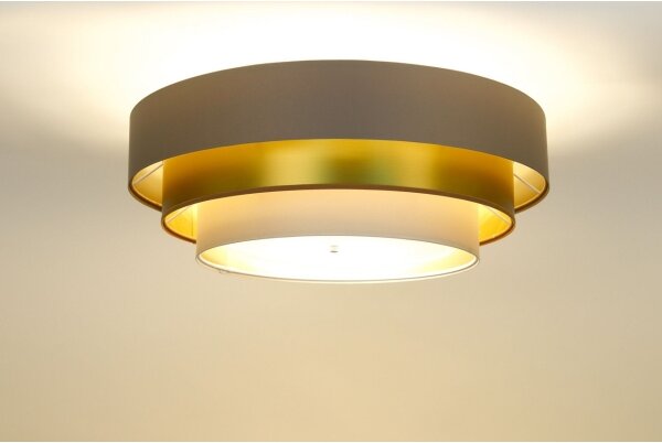 Lustr TRINITI 2xE27/60W/230V maro/auriu/bej