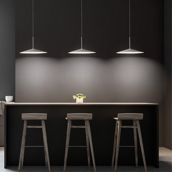 Linea Light Lampă suspendată LED Poe Plus, alb, Alb, Camera de zi / sufragerie, Metal, Modern