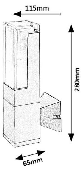 Rabalux Darvas aplica exterior 1x7 W negru 77126