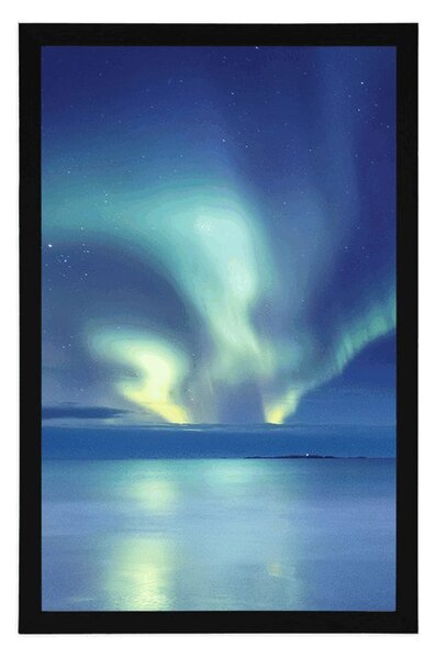 Poster aurora polară deasupra oceanului