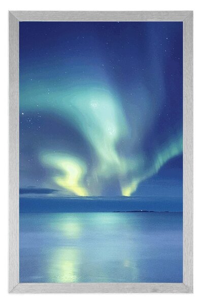 Poster aurora polară deasupra oceanului