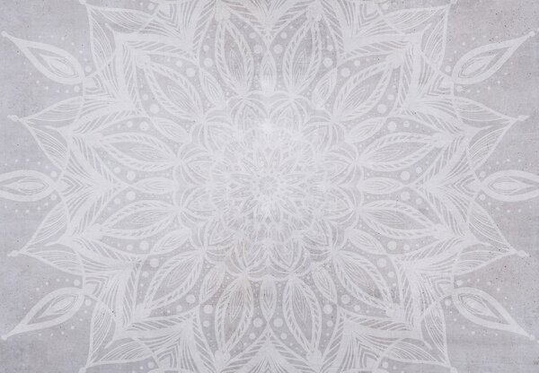 Fototapet - Mandala pe perete de beton (147x102 cm)