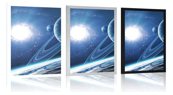 Poster planeta în universul