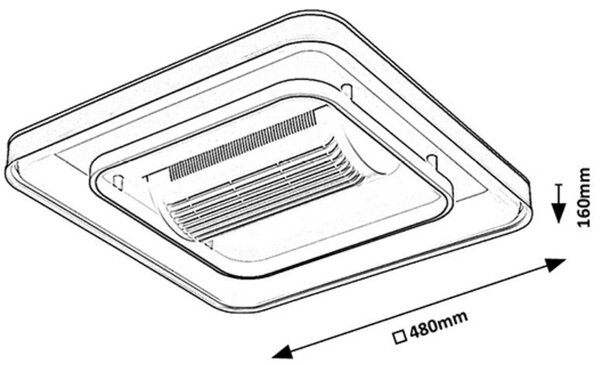Rabalux Aireon lampă-ventilator de tavan 1x50 W alb-negru 71341
