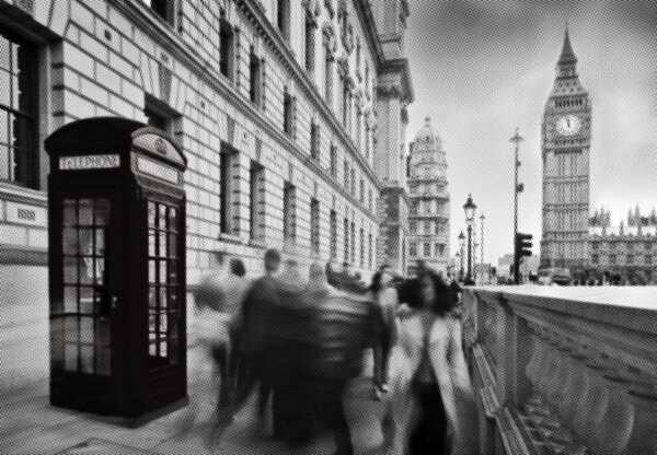 Fototapet - Orașul Halftone (147x102 cm)