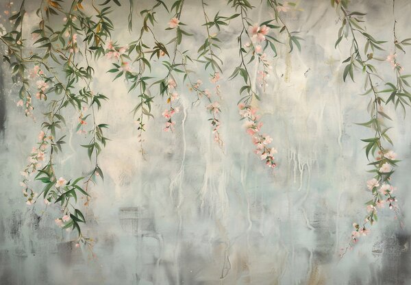 Fototapet - Perete cu Flori (147x102 cm)