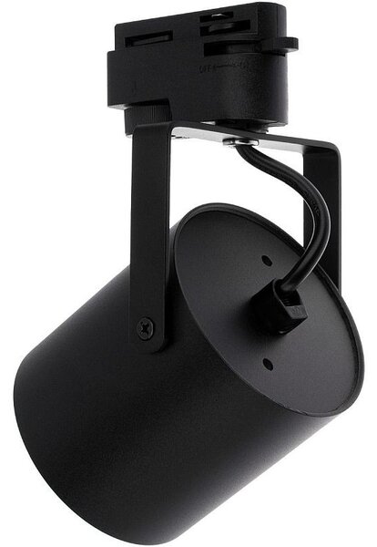 Proiector LED GU10 35W, orientabil cu adaptor de sina monofazata, metalic, negru