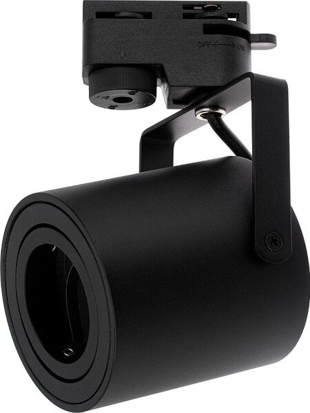 Proiector LED GU10 35W, orientabil cu adaptor de sina monofazata, metalic, negru