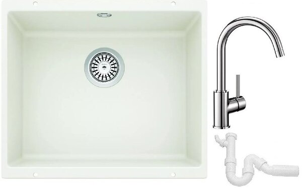 Set chiuvetă din granit Blanco Rotan 500-U 523076, baterie bucătărie Blanco Mida 517742, 137267