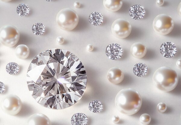 Fototapet - Perle și diamante (147x102 cm)