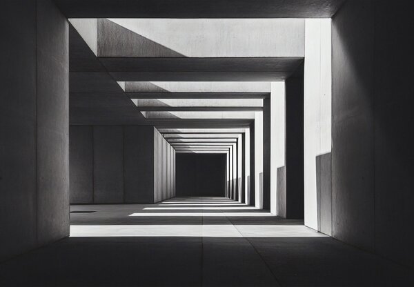 Fototapet - Tunel Pătrat (147x102 cm)