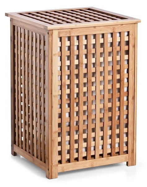 Coș de rufe din bambus cu capac - 92 litri, inserție detașabilă, BAMBOO ZELLER