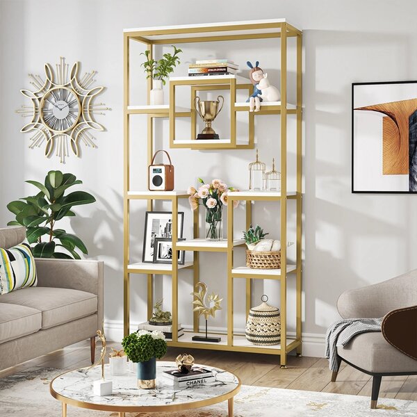 Biblioteca Aduti Pako World Auriu 90x34x182 cm