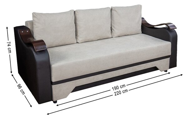 Canapea Extensibilă Sally Bonell Mini, Bej