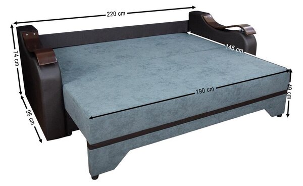 Canapea Extensibilă Sally Bonell Mini, Gri antracit