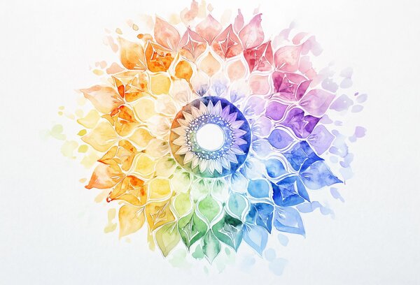 Fototapet - Mandala curcubeu (147x102 cm)