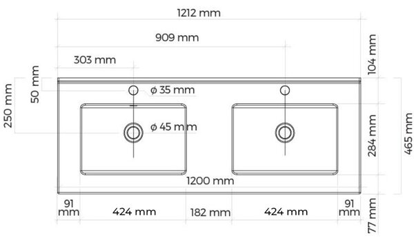 Oltens Vernal lavoar 120x46 cm dreptunghiular mobilier alb luciu 41209000