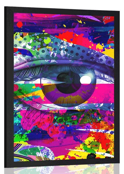 Poster ochiul uman în stil pop-art