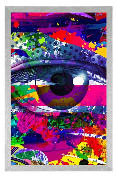 Poster ochiul uman în stil pop-art