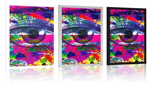 Poster ochiul uman în stil pop-art