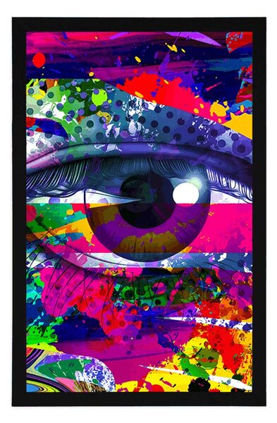Poster ochiul uman în stil pop-art