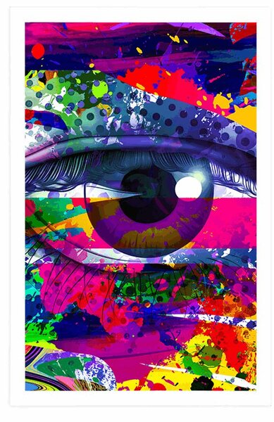Poster ochiul uman în stil pop-art