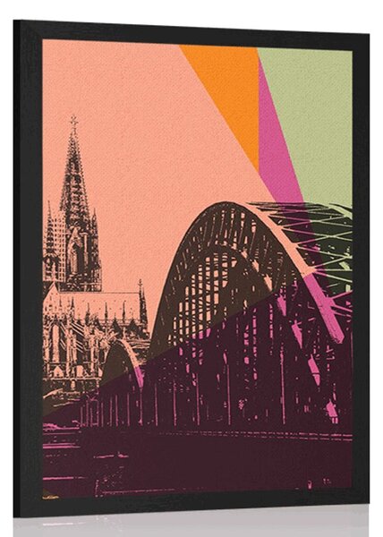 Poster ilustrație digitală a orașului Kolin