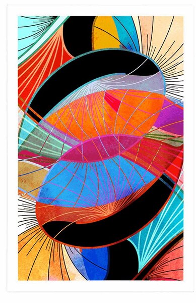 Poster abstracție viu colorată