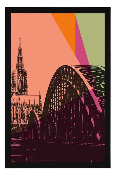 Poster ilustrație digitală a orașului Kolin