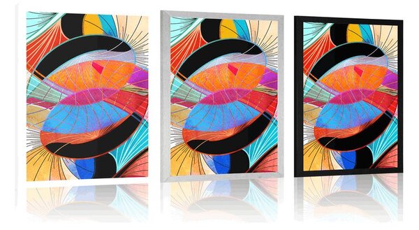 Poster abstracție viu colorată