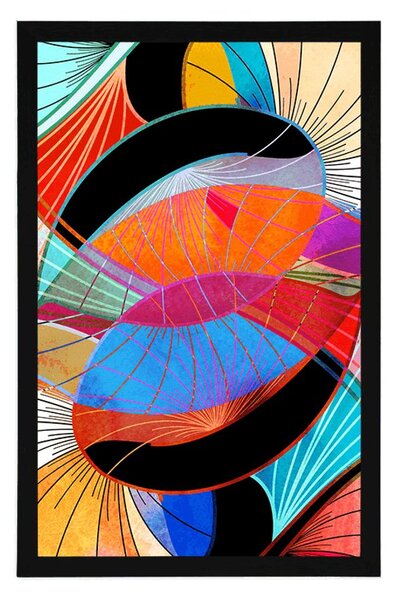 Poster abstracție viu colorată