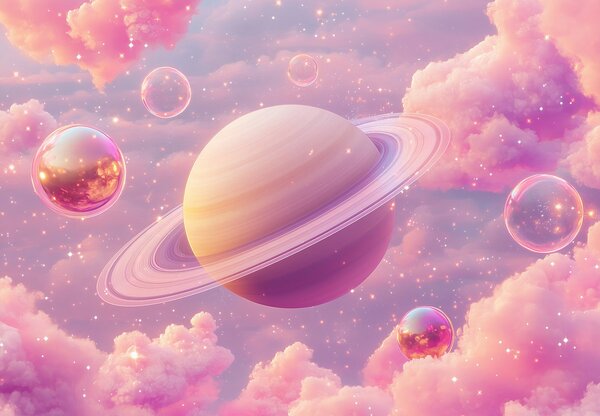 Fototapet - Planetă roz (147x102 cm)