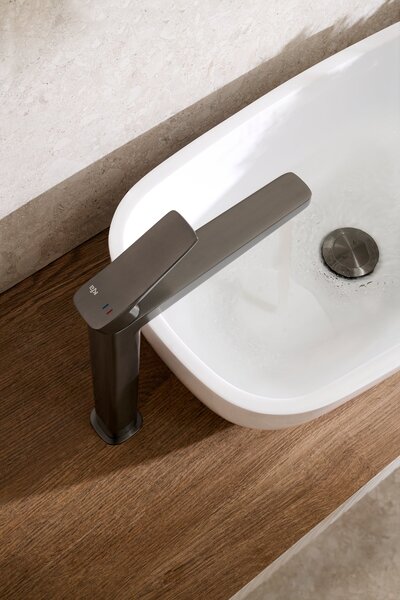 KFA Armatura Malaga Gun Metal Grey baterie lavoar stativ grafit 4522-712-61