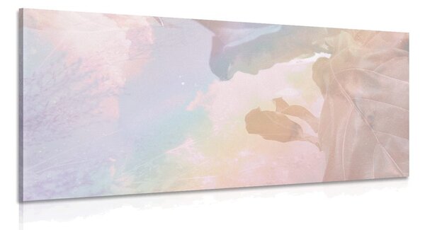 Tablou reflexia frunzelor pastelate