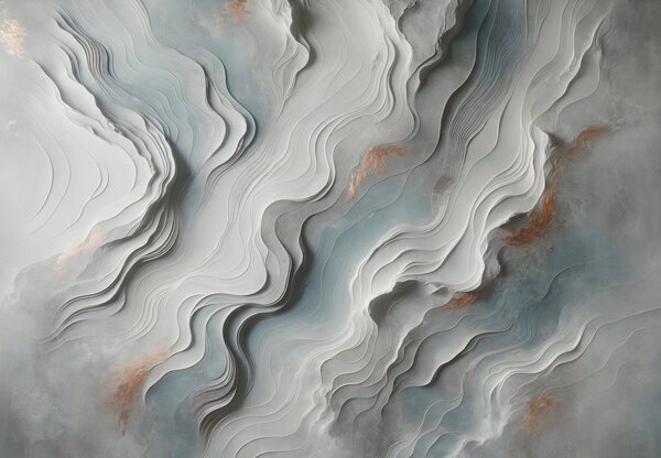 Fototapet - Perete cu valuri 3D (147x102 cm)