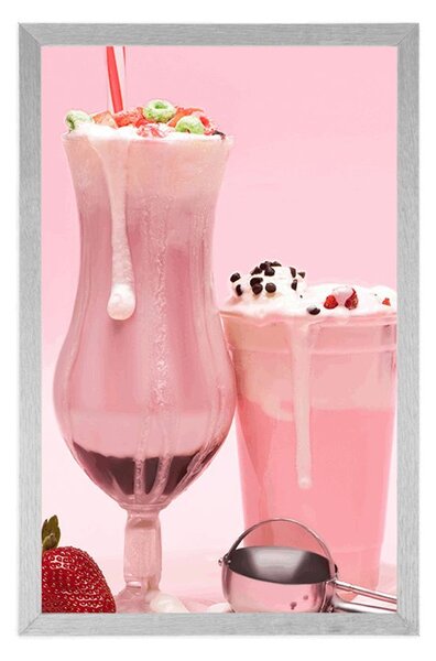 Poster cocktail de lapte roz