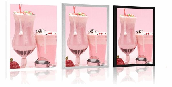 Poster cocktail de lapte roz