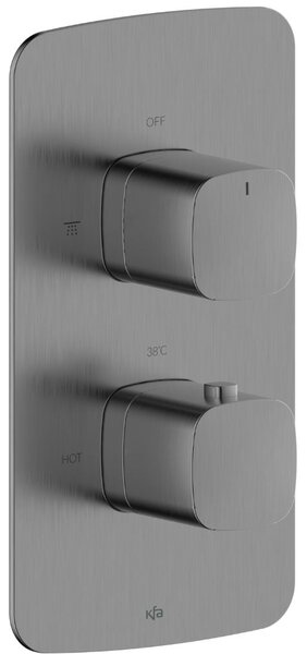 KFA Armatura Malaga Gun Metal Grey baterie de duș ascuns cu termostat grafit 5759-001-61