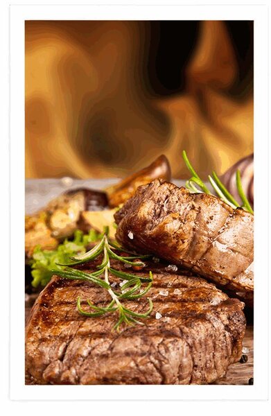 Poster steak de vită la grătar