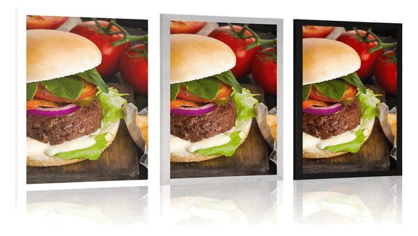 Poster hamburger american