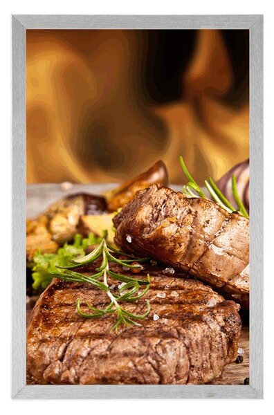 Poster steak de vită la grătar