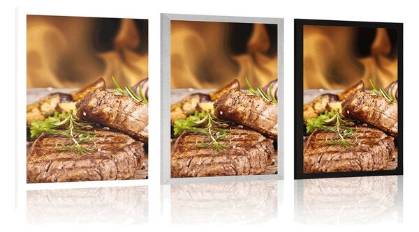 Poster steak de vită la grătar