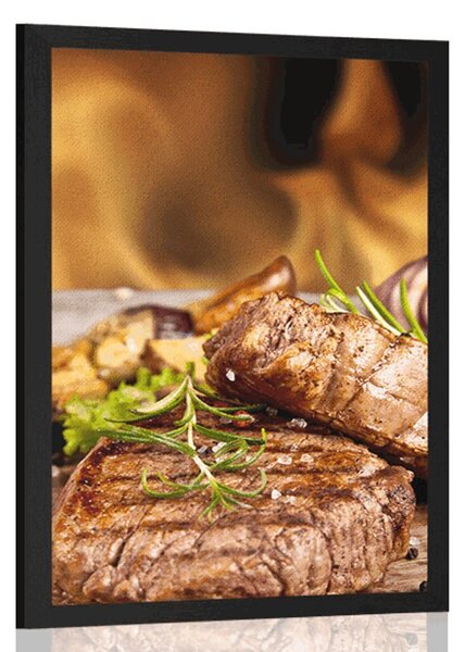 Poster steak de vită la grătar