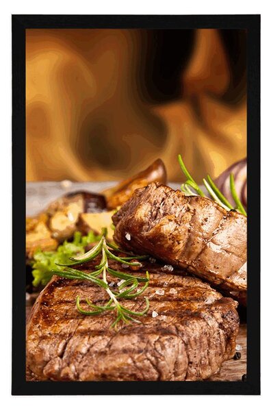 Poster steak de vită la grătar