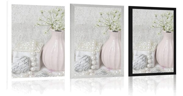 Poster natură moartă Shabby Chic de lux